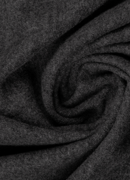 gekochte Wolle - Wollstoff - Walk - Naomi - antrazit melliert -1789