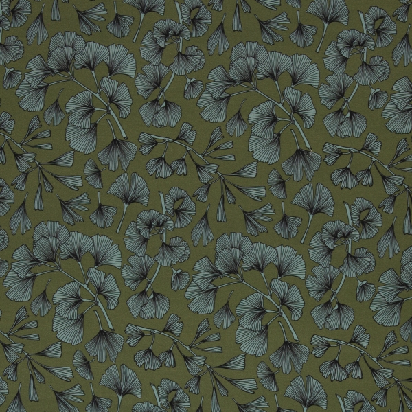 Viskose- Webware - Ginko - khaki - mint