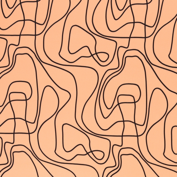 Viskose - Webware - Pauline - grafisches Muster - apricot