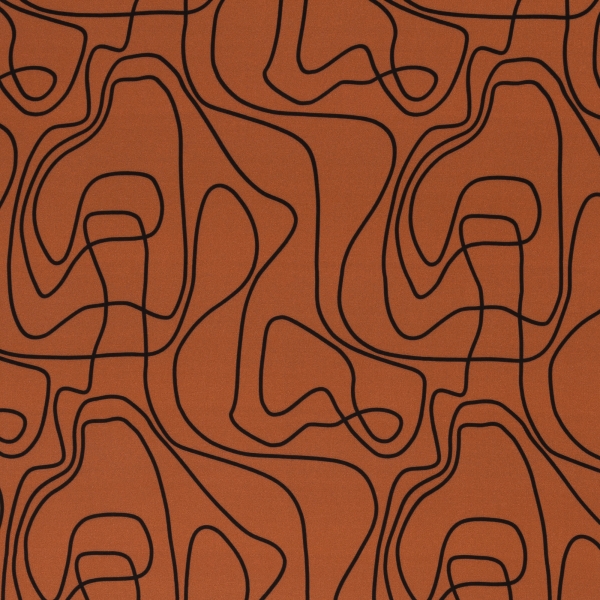 Viskose - Webware - Pauline - grafisches Muster - terra