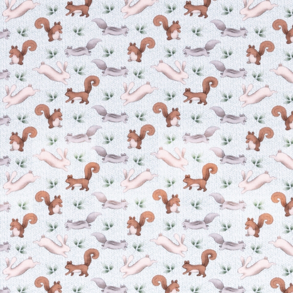 Sweat - Baby Woods - Eichhörnchen & Hasen - Strickoptik