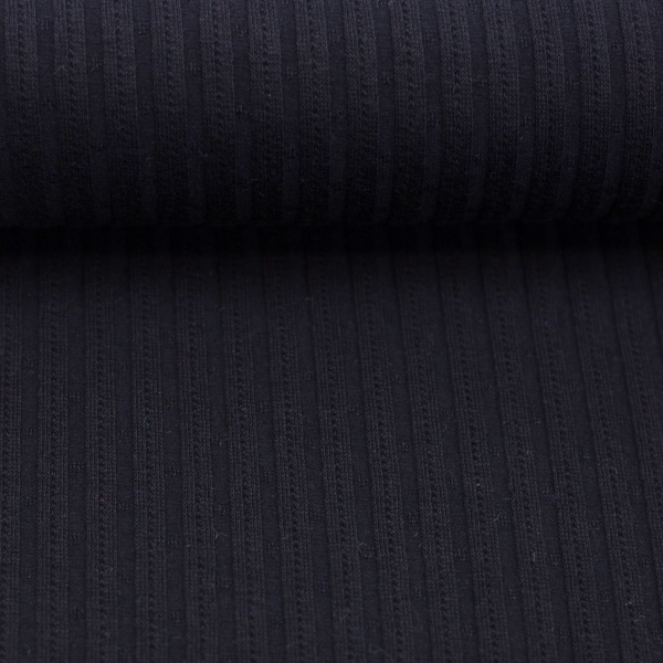 Strickjersey - Uni - natur - schwarz - Florenz