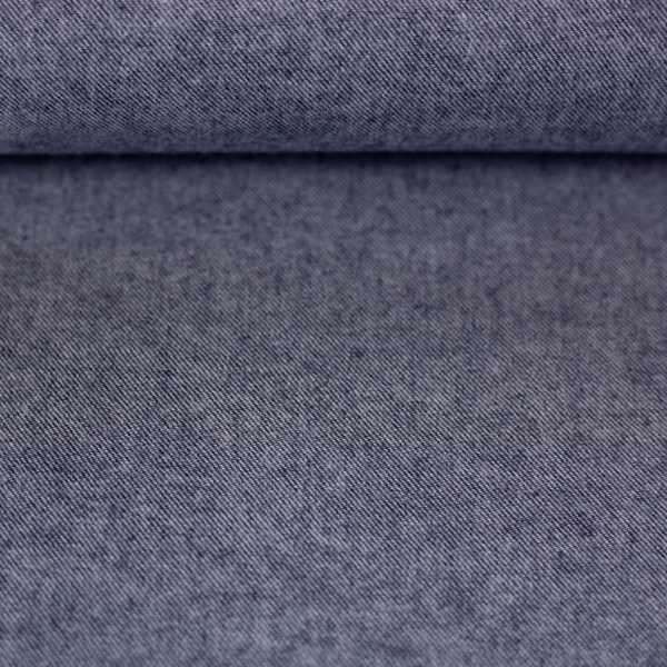 Flanell - Hudson - jeansblau melliert