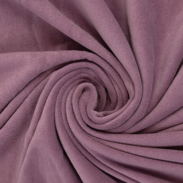 Baumwoll Fleece - uni - smaragd - 100 % Baumwolle - altrosa - Carlos - Swafing