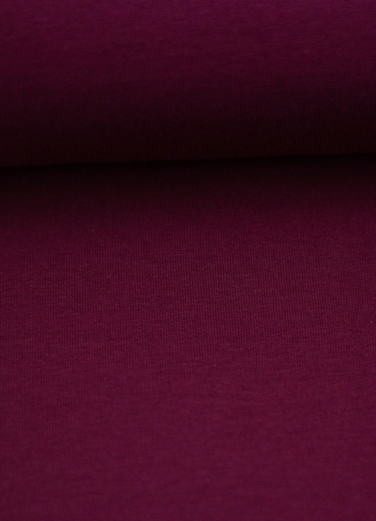 Sweat angerauht - Uni - Eike - dunkles fuchsia