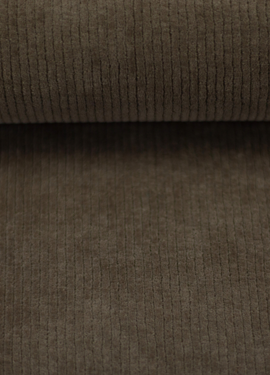 weicher Cordjersey - Cord - Juna - schlammfarben - Hosenstoff