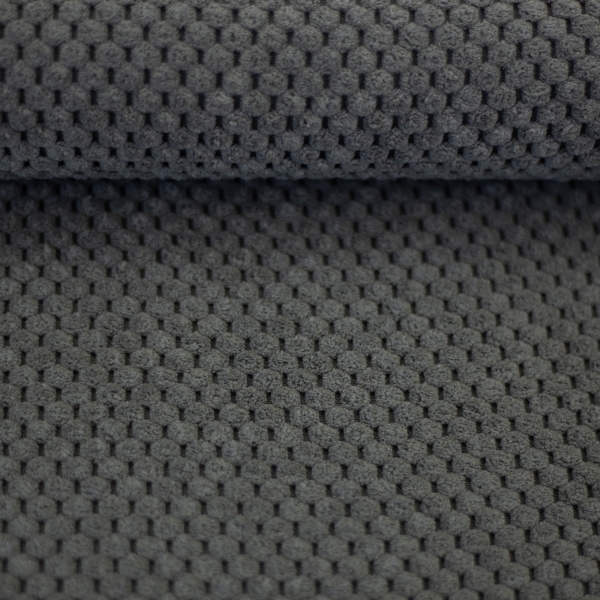 Preview: Struktur - Velour - Taschenstoff - Polster - Deko - grau