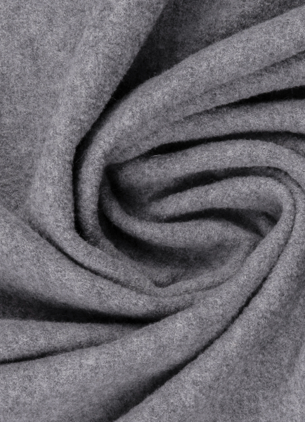 Merino Fleece - warm & weich - grau melliert