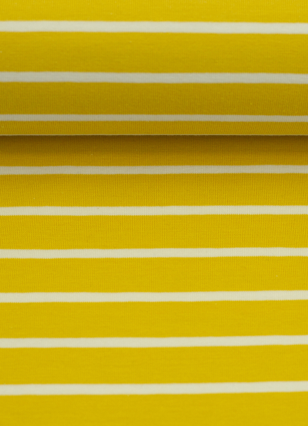 Jersey - Isa  - Streifen - gelb weiss