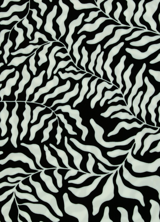 Viskose - Webware - Dancing Algae - by Thorsten Berger - schwarz - weiss