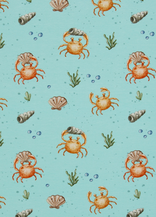 Jersey - Krebse - türkis  - by Christiane Zielinski