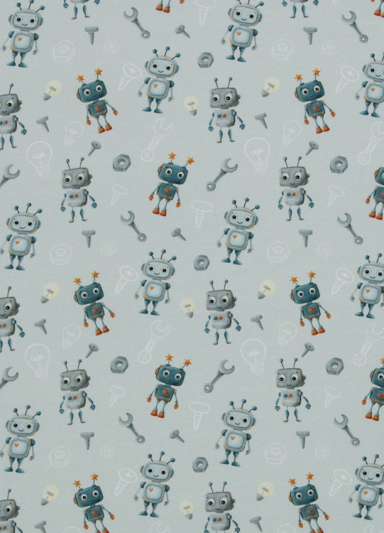 Jersey - Hello  Robot - Mrs Mint Design