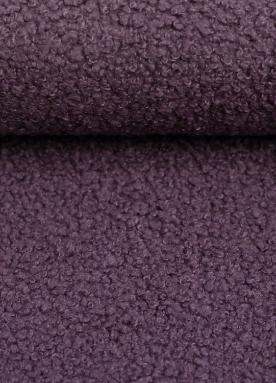 Teddy Bouclé Fleece – mit Fleece Rückseite – Swafing - aubergine