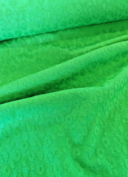 Jacquardjersey - Struktur - Leo - grün