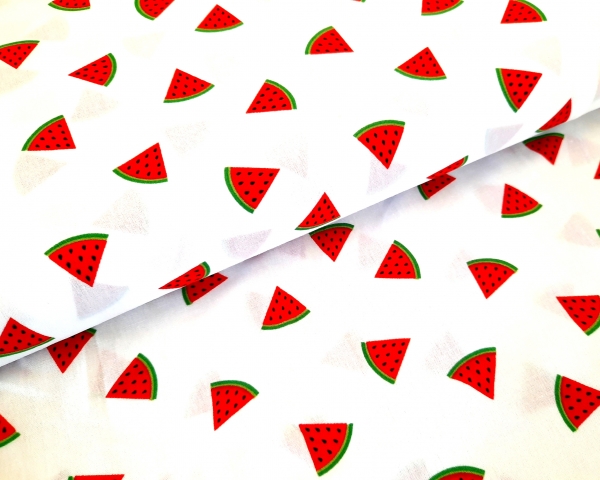 dünner Baumwollstoff - Webware - Früchte - Melonen