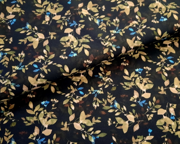 Jersey - Blätter - braun - grün