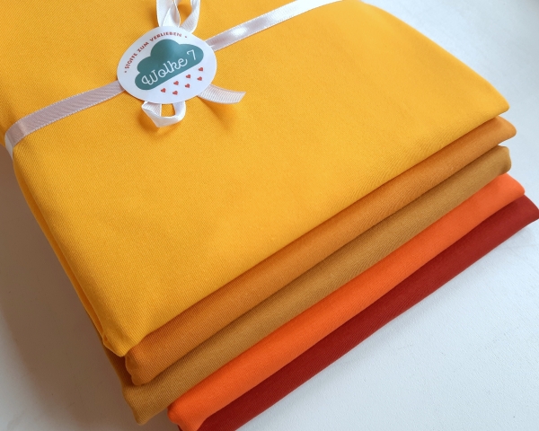 Jersey - Paket - gelb  - 5x 50 cm
