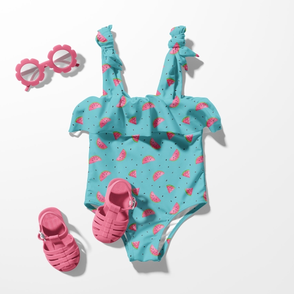 Swimwear Jersey - Badestoff - Sportstoff - Melone