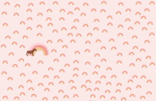 Lillestoff - Bio Sommersweat -Regenbogenhorn - Panel