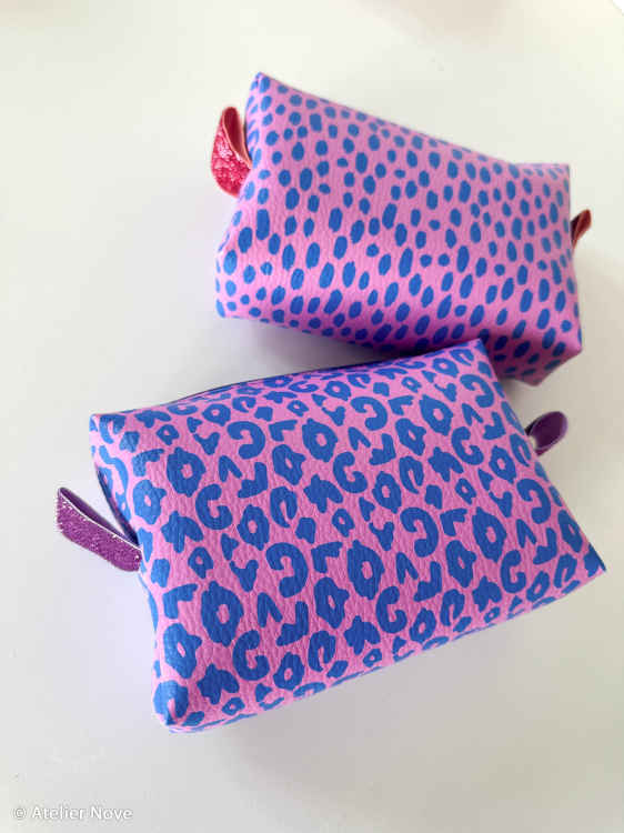 Preview: Kunstleder - Happy Leo - Cherry Picking - rosa - blau