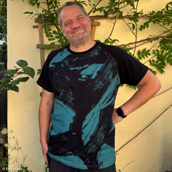 Preview: Sommersweat - Eddy the crab - petrol - Kombistoff - Thorsten Berger