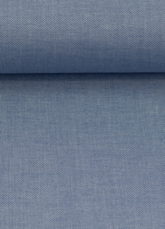 Mika - weiche Baumwoll-Webware melange - jeansblau - ideal für Blusen & Hemden