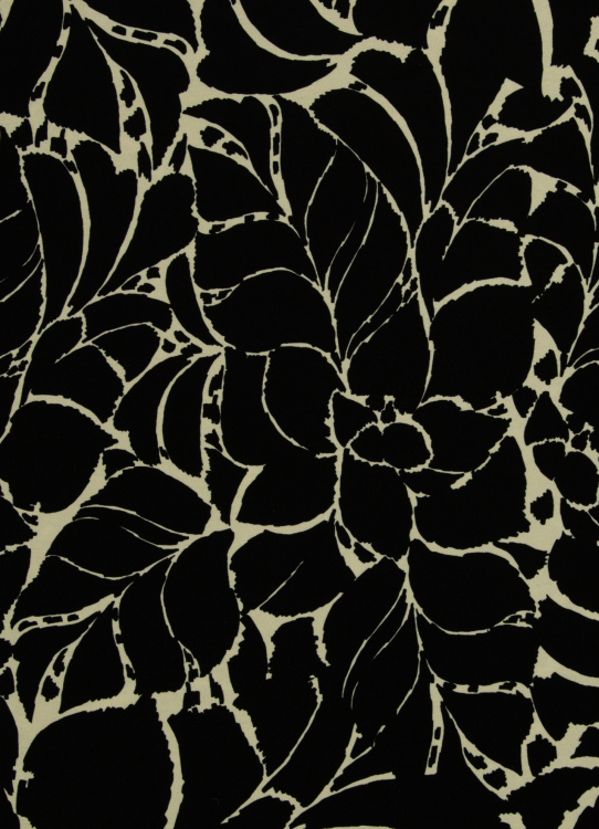 Preview: Viskose Jersey - Sizilien - Blumen - schwarz - creme