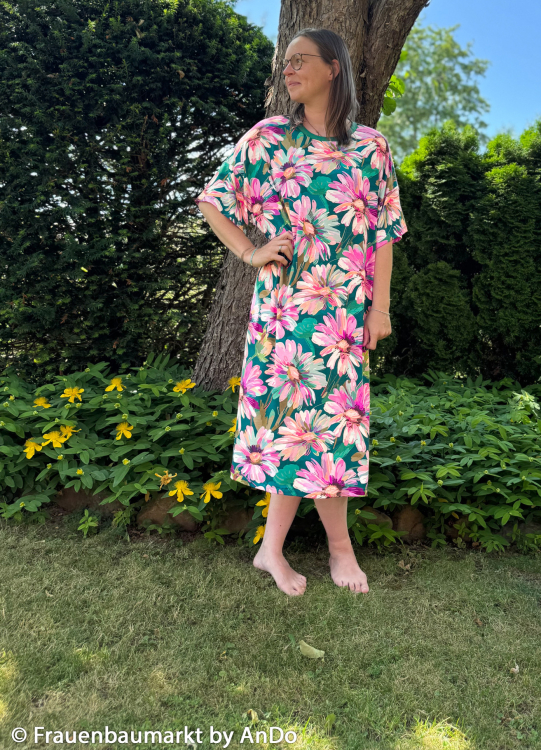 Preview: Slub Jersey - weicher leichter Jersey - Blumen - Viskose