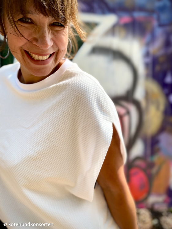 Preview: Jacquardjersey - Emilia - schwarz - strukturierter Baumwolljersey mit Waffeloptik