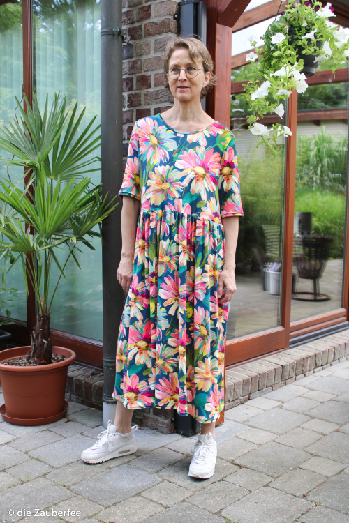 Preview: Slub Jersey - weicher leichter Jersey - Blumen - Viskose