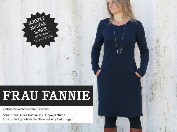 Studio Schnittreif - Frau Fannie - Sweatkleid - Schnittmuster - Papierschnitt