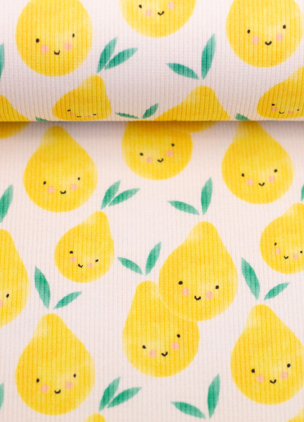 Rippjersey - Birnen - rosè