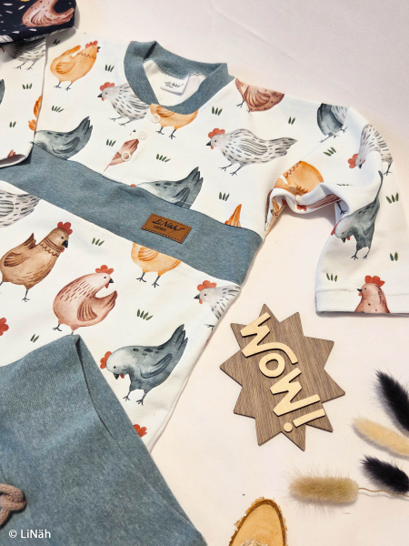 Preview: Jersey - Chickeria  - by Hip Som Hap - weiss