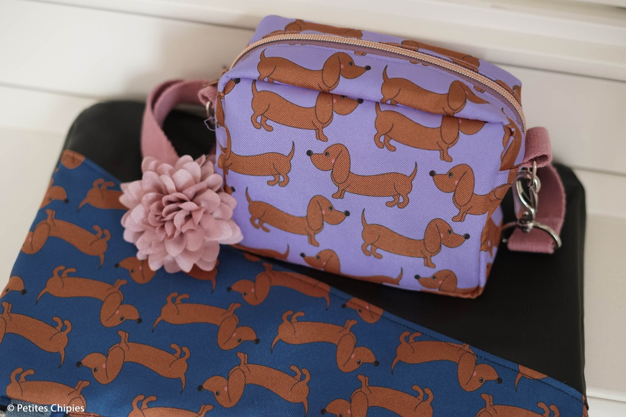 Preview: Happy - Collection - Dackel - Taschenstoff - Outdoor - flieder