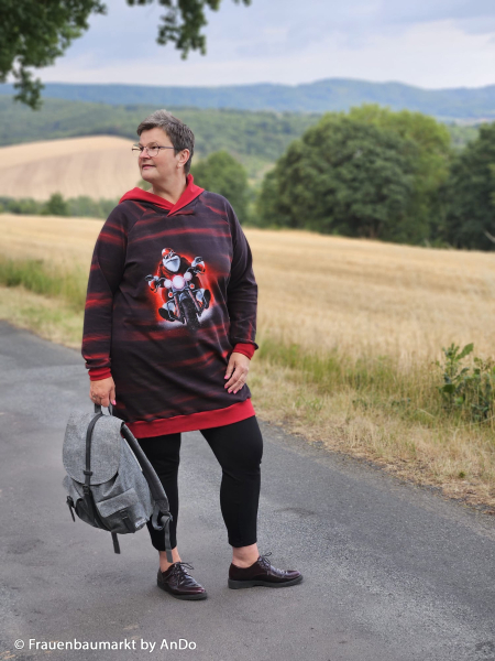 Preview: Panel - Sweat - Winter Moods - by Thorsten Berger - Weihnachtsmann Motorad