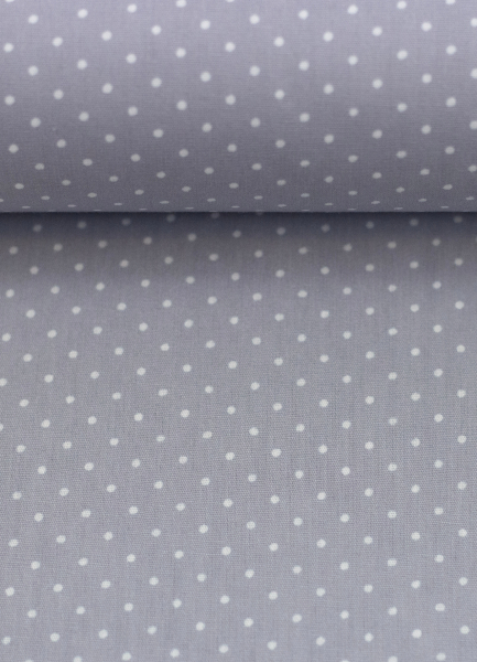 Baumwollstoff - Minipunkte - Hilde - hellgrau