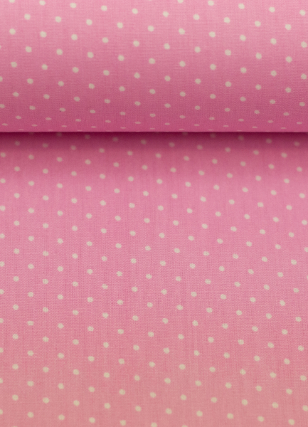 Baumwollstoff - Minipunkte - Hilde - rosa