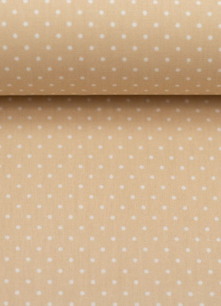 Baumwollstoff - Minipunkte - Hilde - creme