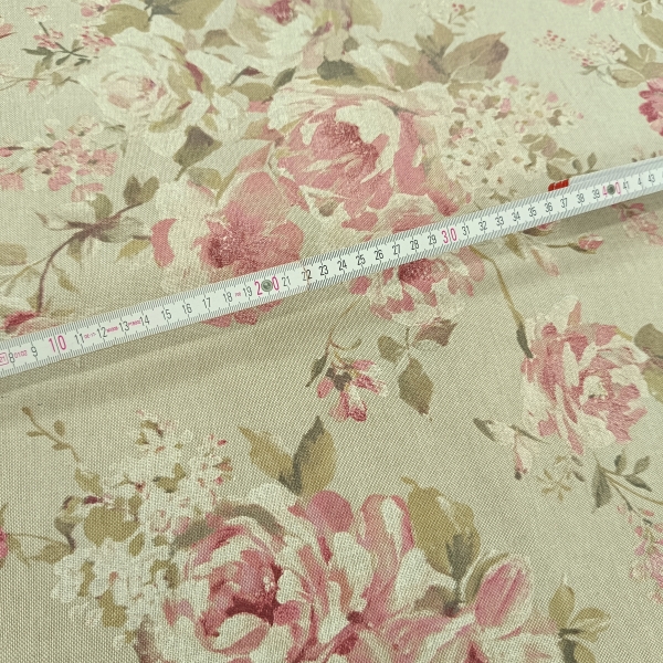 Preview: Canvas - Aachen - Rosen groß - beige - Shabby