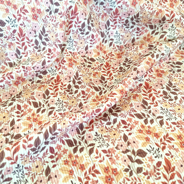 Rippjersey - Mia - Blumen - Blätter - HW 25/26