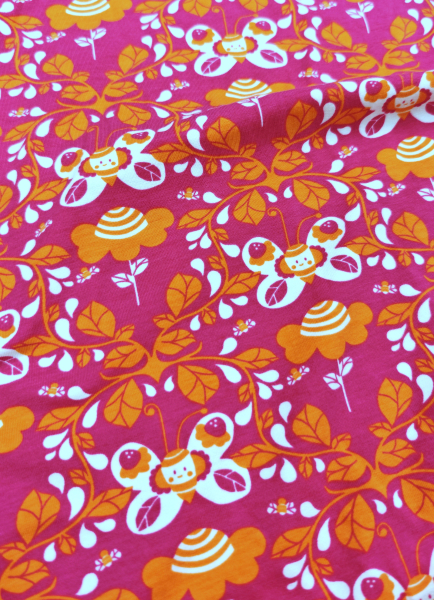 Jersey - Schmetterlinge - pink - orange