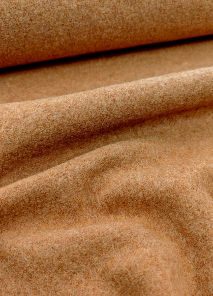 gekochte Wolle - Wollstoff - Walk - Naomi - goldgelb melliert - 1314