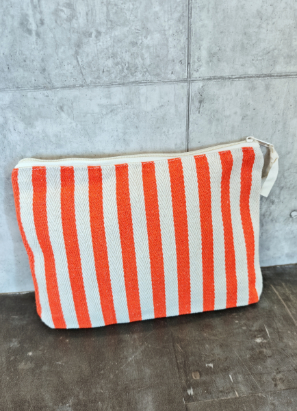 Organizer - Projekttasche - Streifen - orange - creme