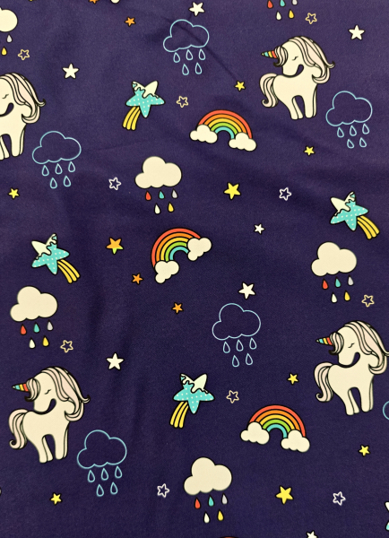 Softshell - Robin - Einhörner - dunkelblau