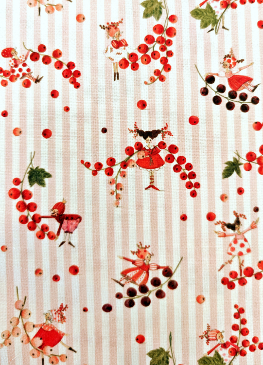 Baumwollstoff - Acufactum - Johannesbeertanz - 40 x 75 cm