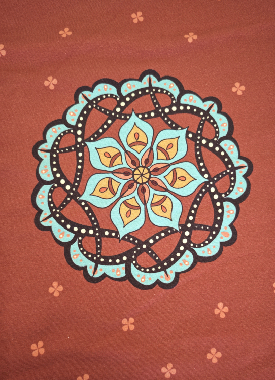Panel - Jersey - Mandala & Elefant - Käselotti