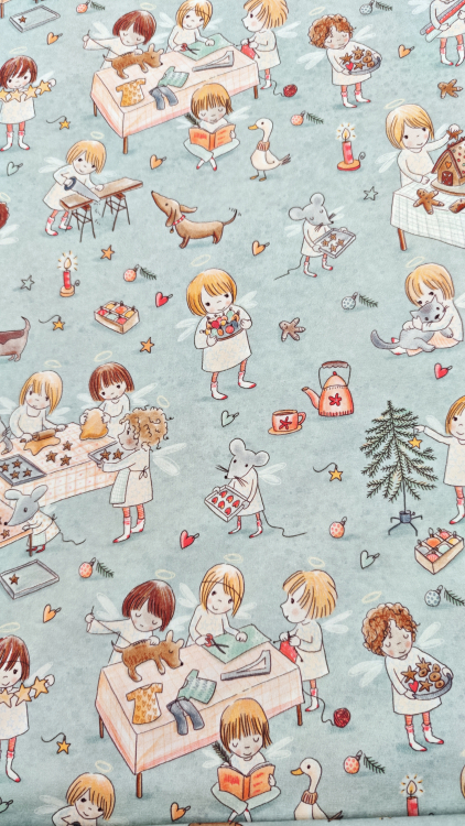 Preview: Bio Jersey - Weihnachts - Werkstatt - Design Susalabim - Extrabreit 160 cm