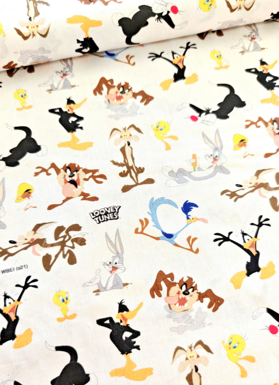Preview: Baumwollstoff - Looney Tunes - Tweedy - Tom - Jerry