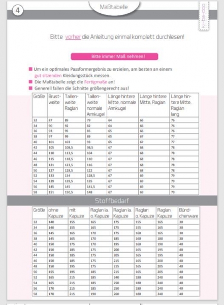 Preview: Kibadoo - Damen Mix&Match Sweater/Hoodie Gr. 32-58 - DIN A0 Schnittmuster und Anleitung als Broschüre