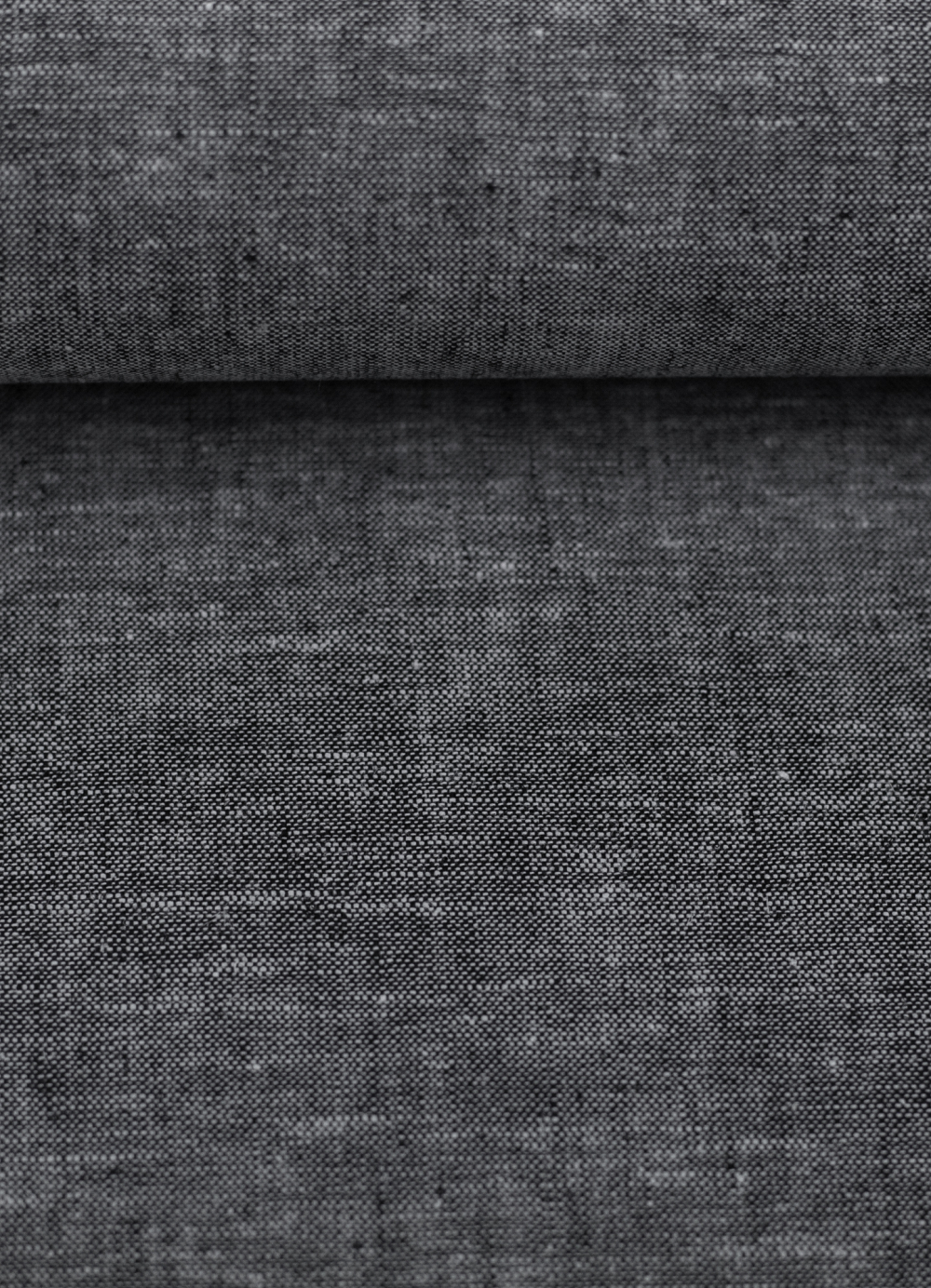 Baumwoll Leinen Stoff - Paul - leicht und luftig - schwarz melliert